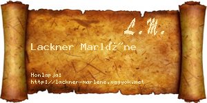 Lackner Marléne névjegykártya